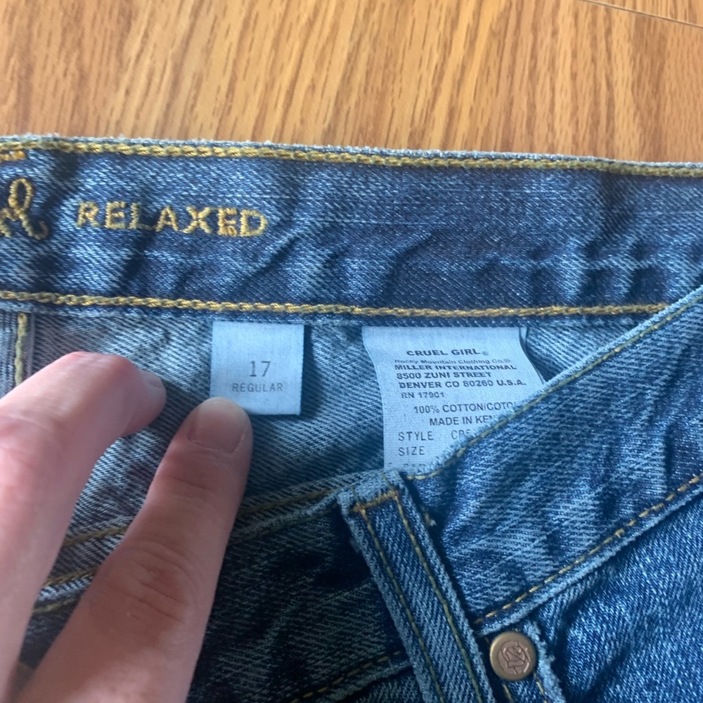 Women’s Cruel Girl Low Rise Relaxed Fit Bootcut jeans- 17 regular